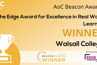 The Edge Award for Excellence in Real World Learning - Walsall College
