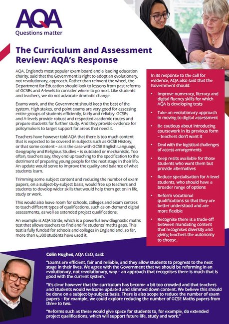 AQA response to C&A review